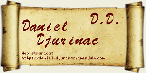 Daniel Đurinac vizit kartica